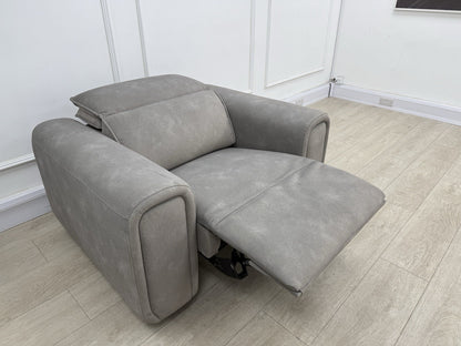 Sofology Premiere Power Recliner Love Seat In Lifestyle Flecked Mocha Fabric