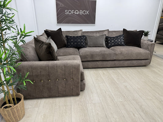 DFS Devine Corner Sofa In Chocolate