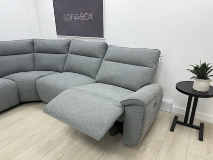 DFS Aussie Power Recliner Corner Sofa In Grey Fabric