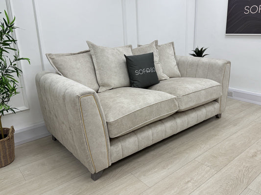 DFS Cherished Pillow Back 3 Seater Sofa In Cream Combination