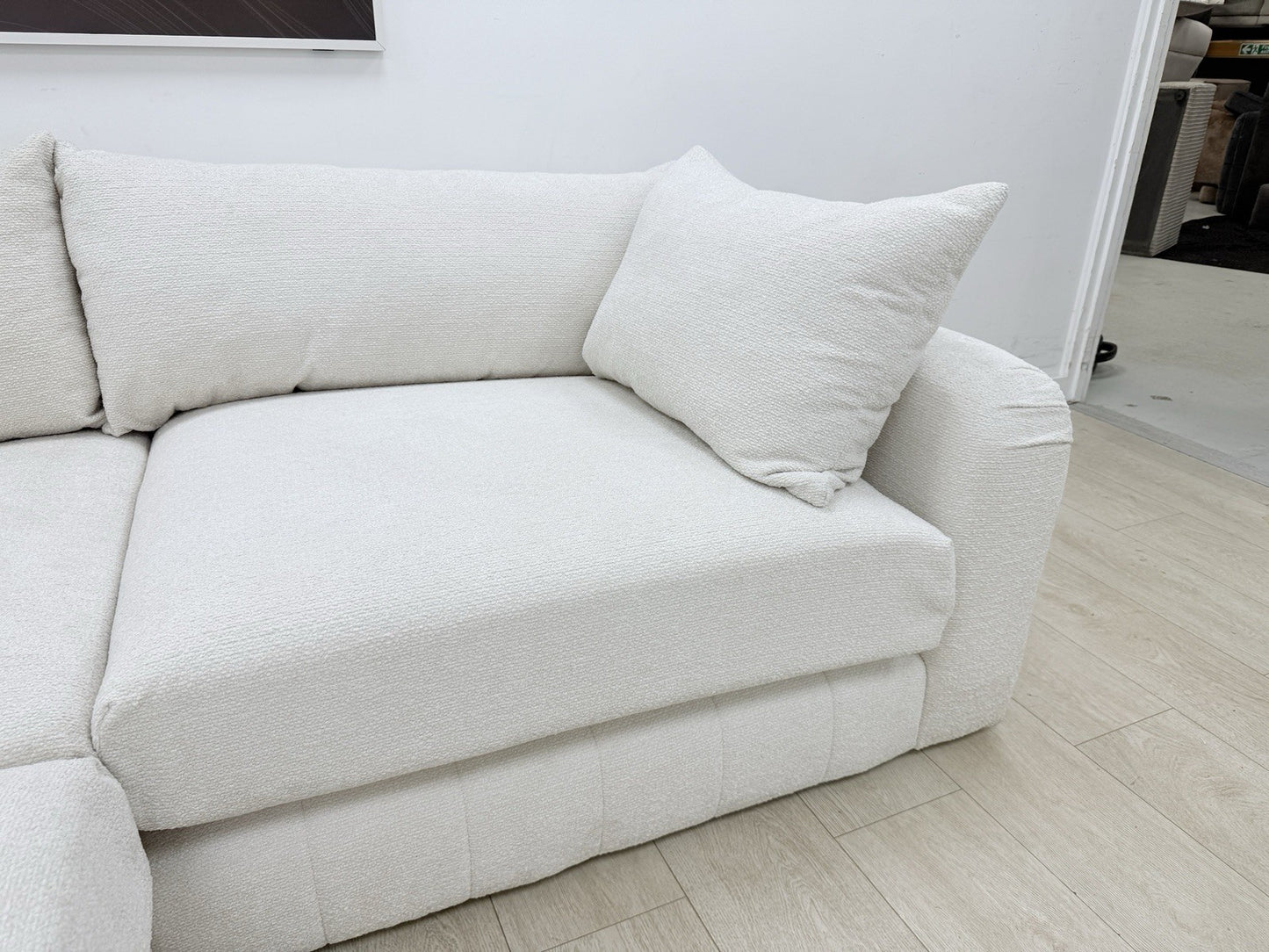 Sofology The Westwood Corner Sofa In Ecru Boucle Fabric