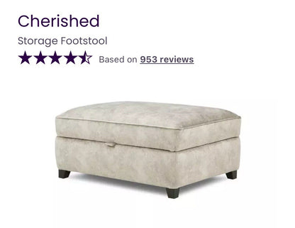 DFS Cherished Corner Sofa & Footstool Set In Oatmeal