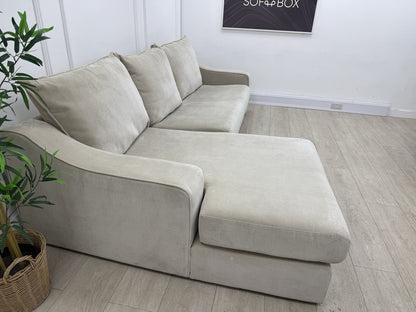 DFS Maura Left Hand Facing Large Chaise Sofa In Natural Fabric