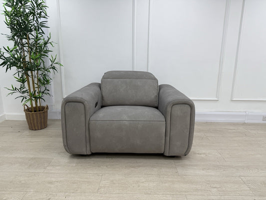 Sofology Premiere Power Recliner Love Seat In Lifestyle Flecked Mocha Fabric