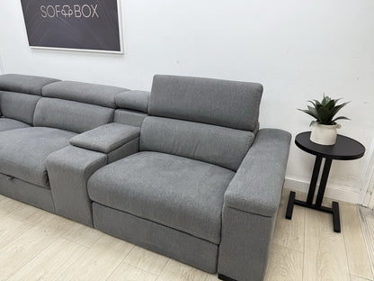 DFS Hike / Wander Storeaway Power Recliner Corner Sofa In Grey