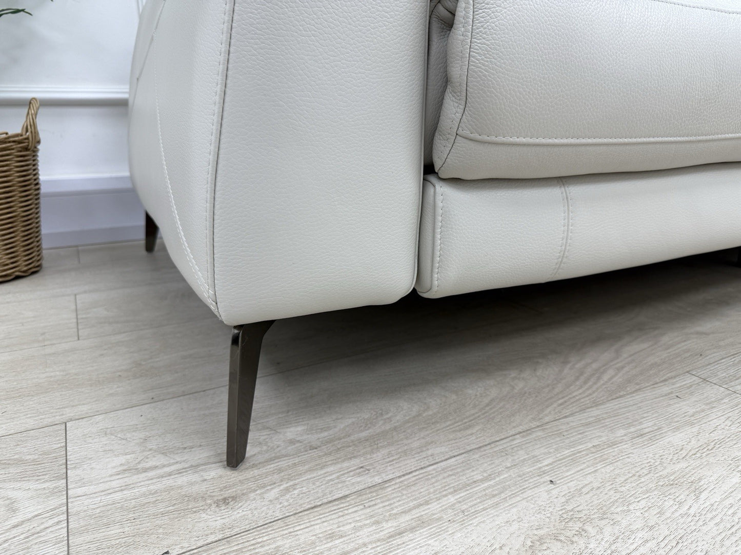 DFS Caldo 3 Seater Power Recliner Sofa In Fossil Leather