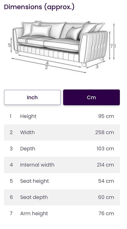 DFS Cherished 4 Seater Grande Sofa & Footstool In Oatmeal