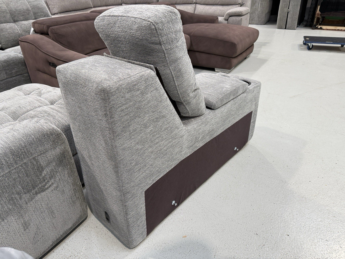 DFS Steller Bluetooth Speaker Storage Cup Holder Console Unit In Grey Mist