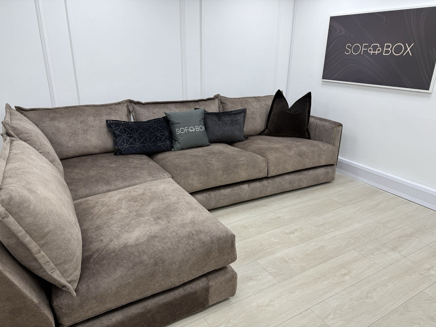 DFS Devine Corner Sofa In Chocolate