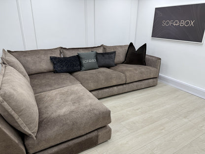 DFS Devine Corner Sofa In Chocolate