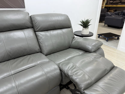 Furniture Village Moreno Power Recliner Corner Sofa In Grey Leather