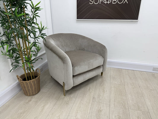 Sofology The Oscar Accent Chair in Fine Textured Chenille Stone Mix