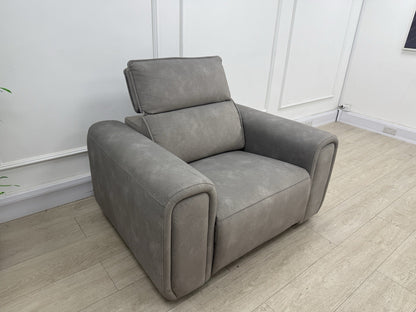 Sofology Premiere Power Recliner Love Seat In Lifestyle Flecked Mocha Fabric