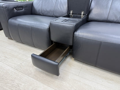 DFS Crusade 3 Seater Sofa, Smart Console & Chair Set Recliner/Heated Leather