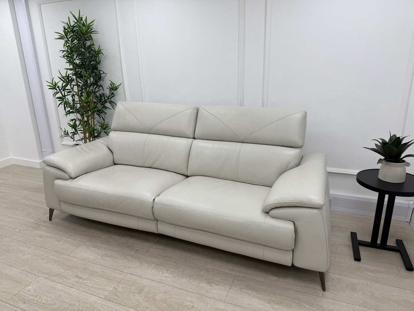 DFS Caldo 3 Seater Power Recliner Sofa In Fossil Leather
