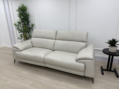 DFS Caldo 3 Seater Power Recliner Sofa In Fossil Leather