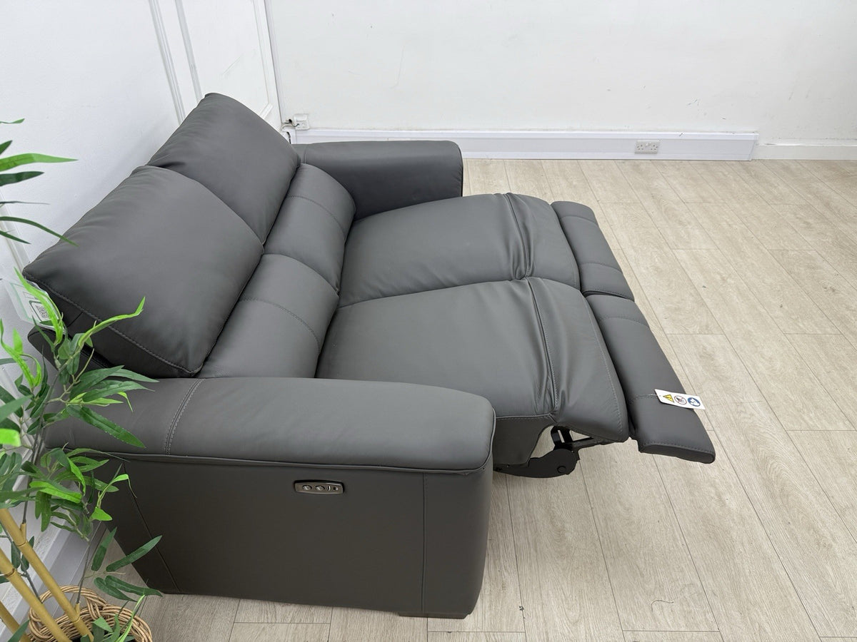 DFS Arwen Power Recliner 2 Seater Sofa In Shadow Borelli Leather