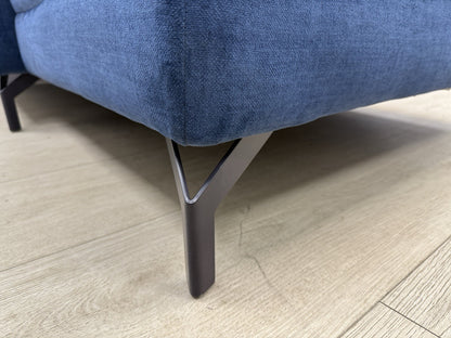 John Lewis Gradient LHF Chaise Power Recliner Sofa In Navy Chenille