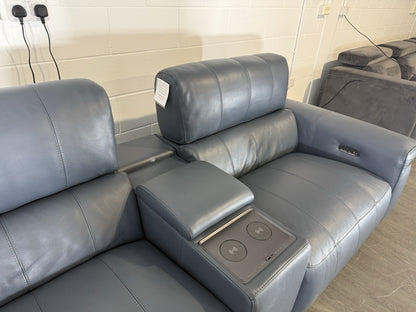 Furniture Village World Of Leather Homestage 3 Seater Power Recliner With Media