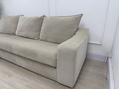 DFS Maura Left Hand Facing Large Chaise Sofa In Natural Fabric