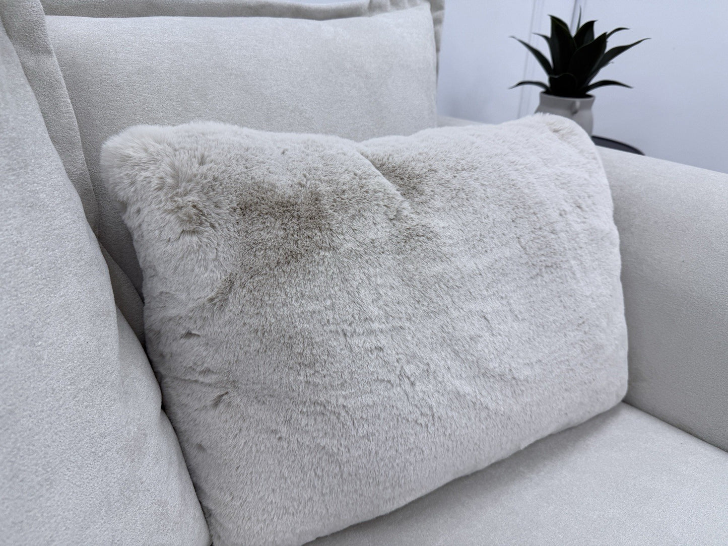 DFS Alani Cuddle Chair Loveseat Sofa In Cream Fabric