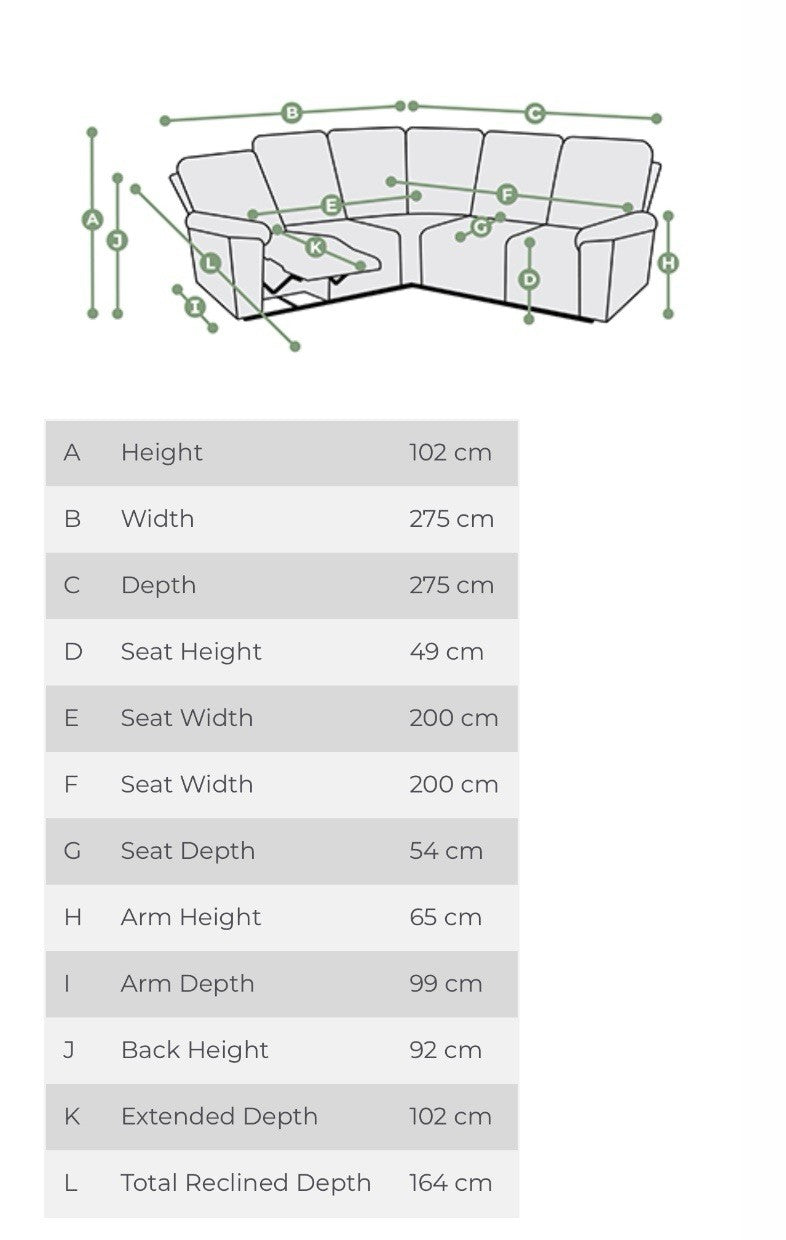 Oak Furnitureland Goodwood Power Recliner Corner Sofa In Plush Charcoal Fabric