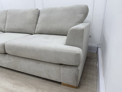 DFS Freya 6 Seater Sofa In Silver Fabric