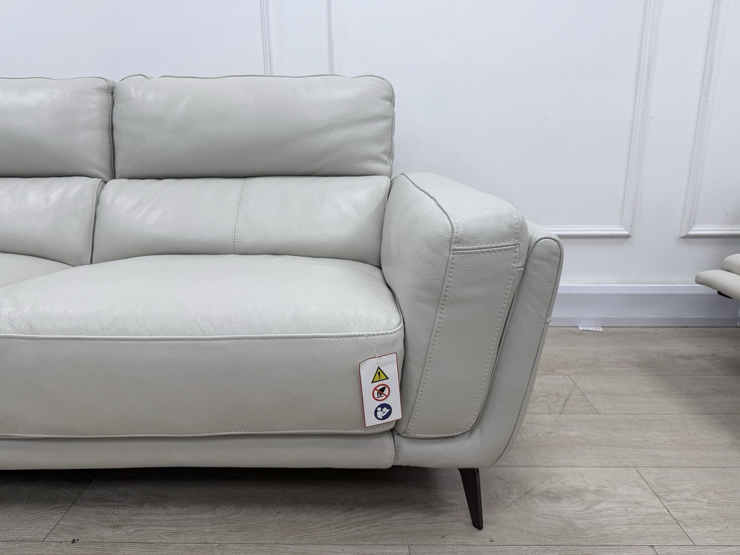 DFS San Antonio 3 Seater Power Recliner Heated Sofa In Fossil Leather