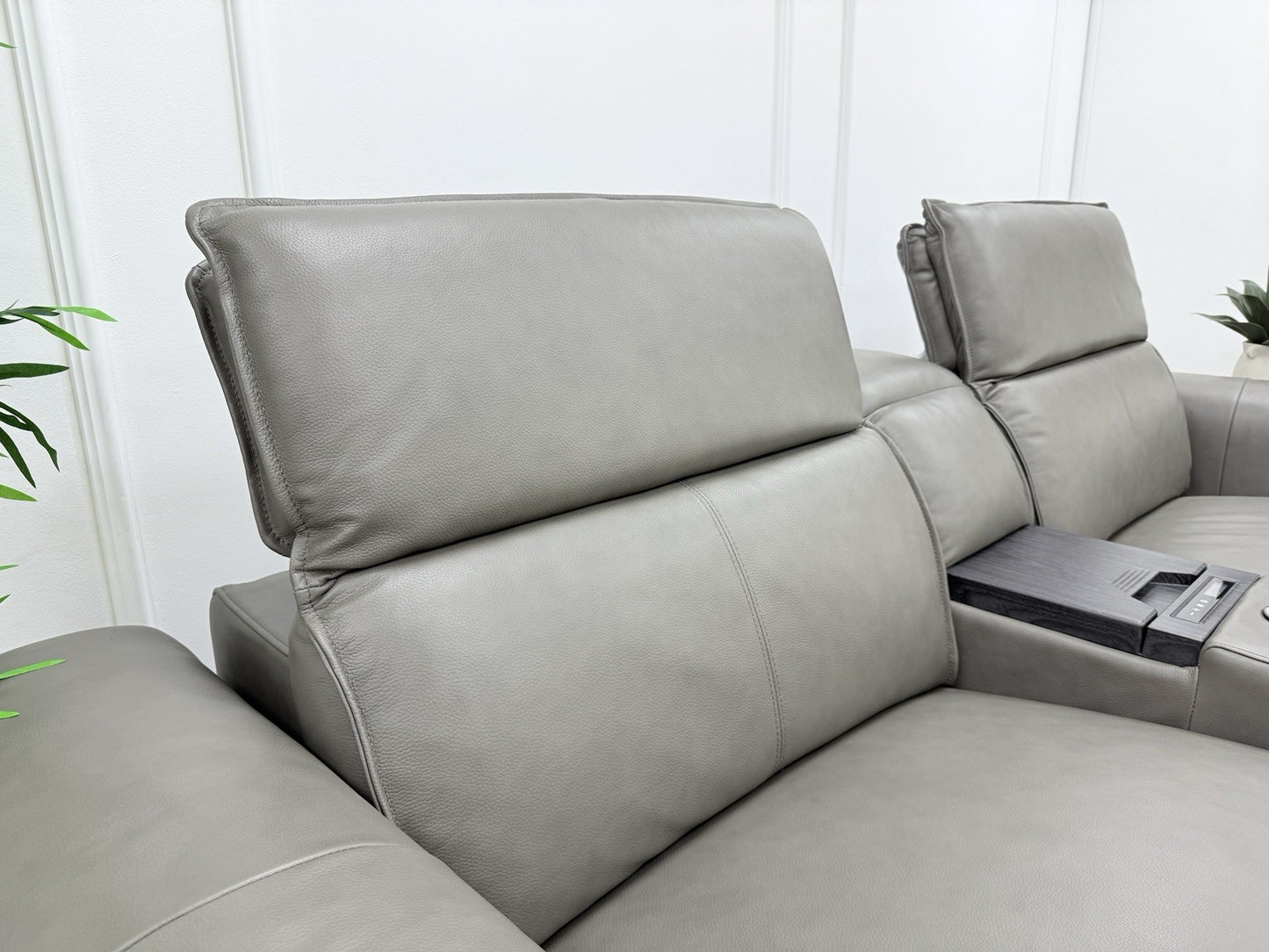 Sofology Premiere 2.5 Seater Power Recliner Sofa In Grey Leather