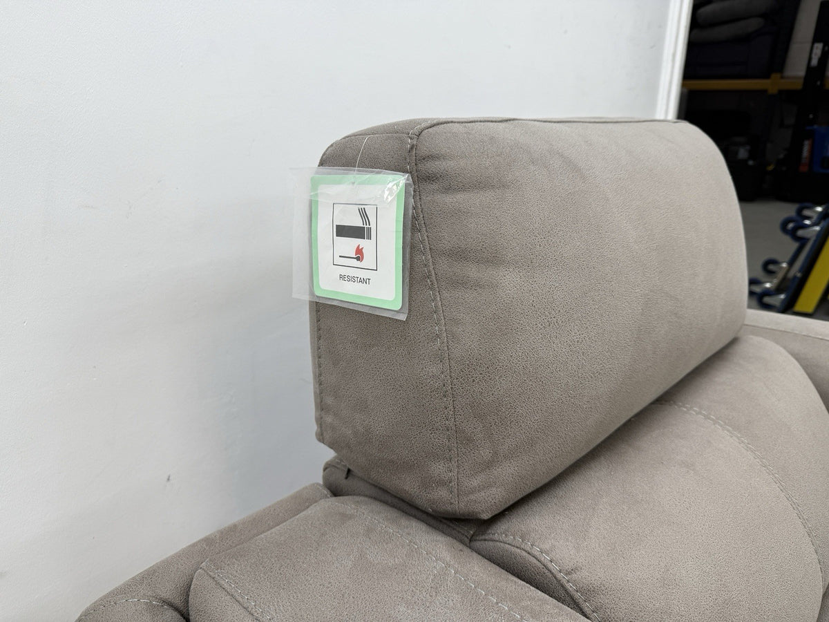 DFS San Mateo Power Recliner Armchair In Pewter Fabric