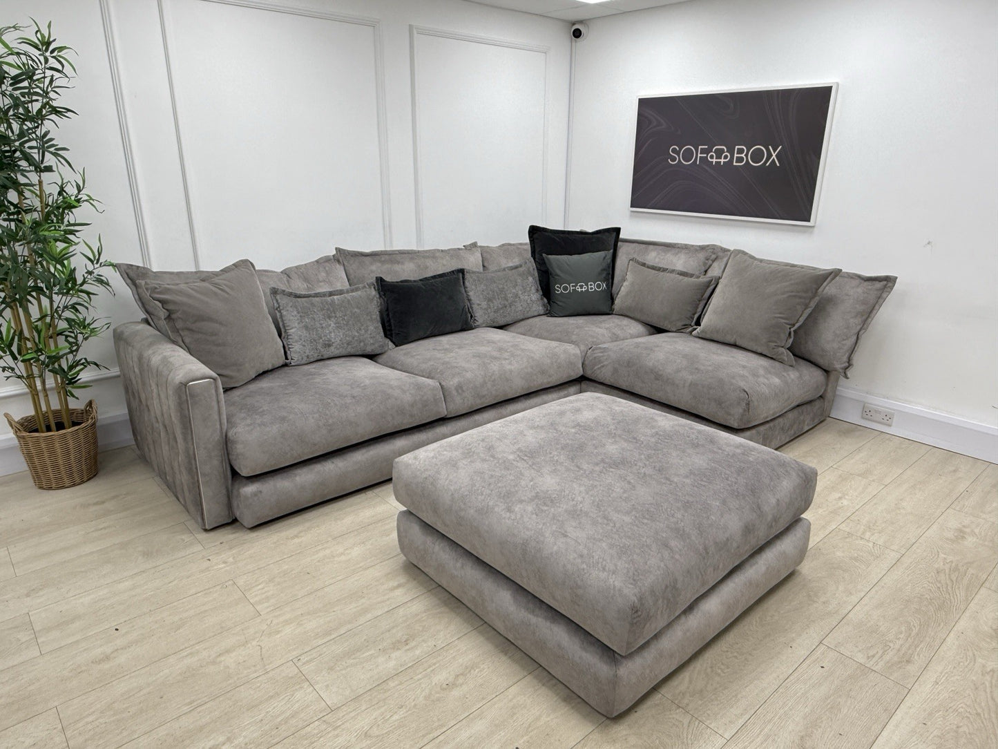 DFS Devine Corner Sofa In Grey