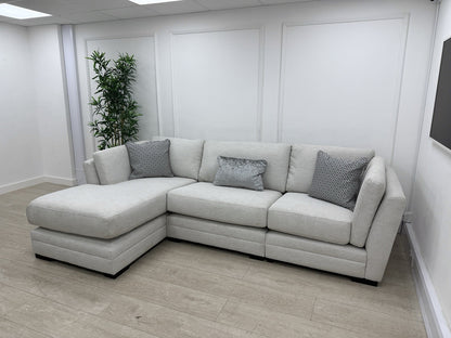 DFS Longbeach / Ada L Shape Chaise Sofa In Light Grey Fabric