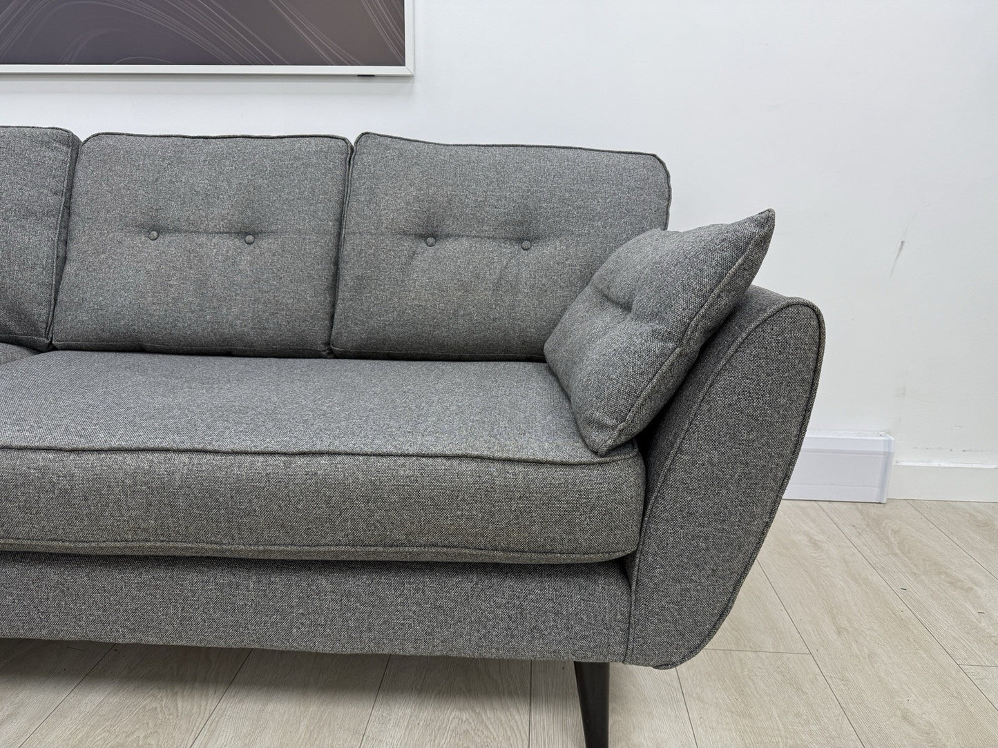 DFS Zinc French Connection Corner Sofa In Grey
