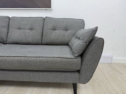 DFS Zinc French Connection Corner Sofa In Grey