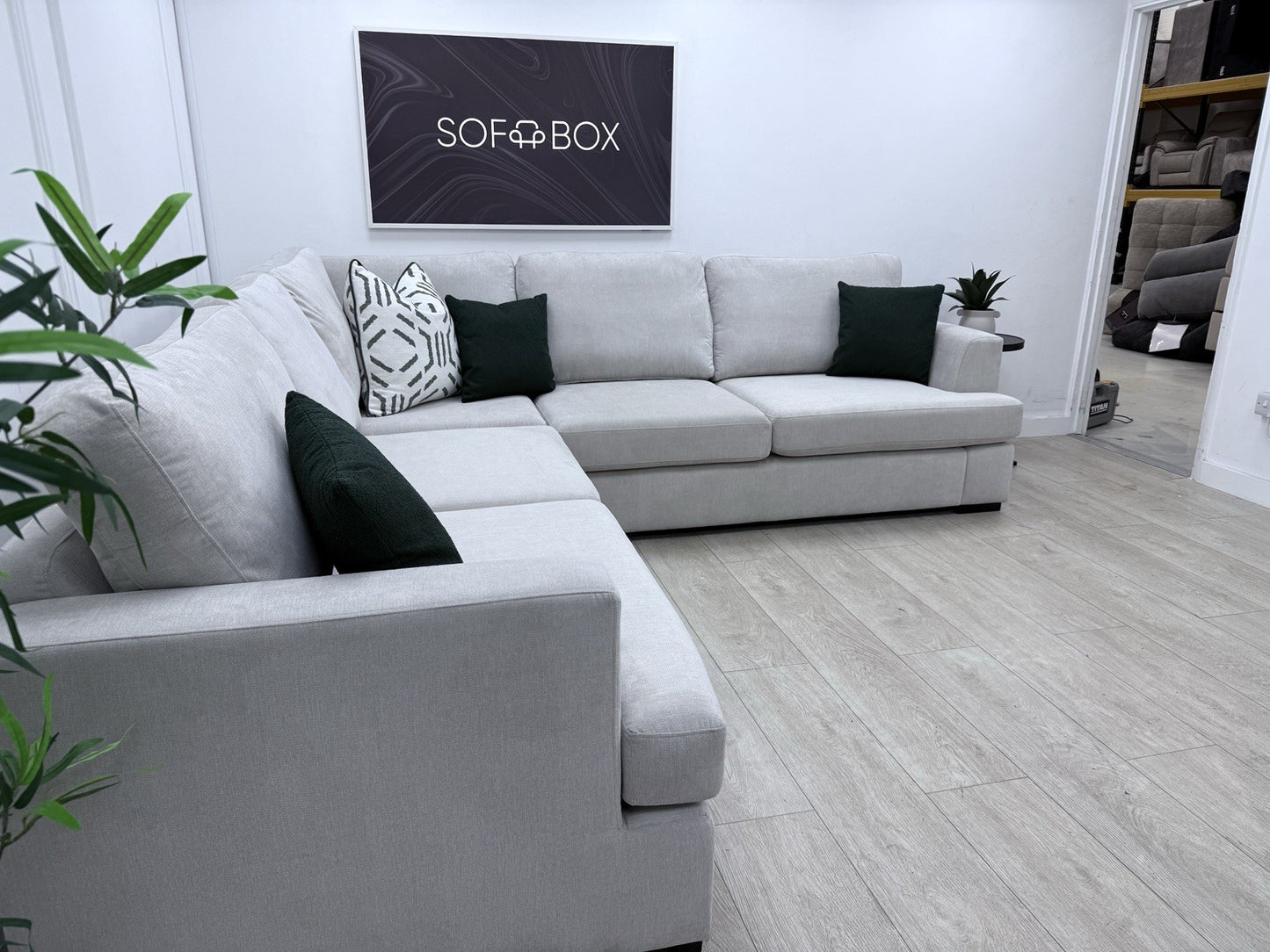 DFS Freya Corner Sofa 2c2 In Silver