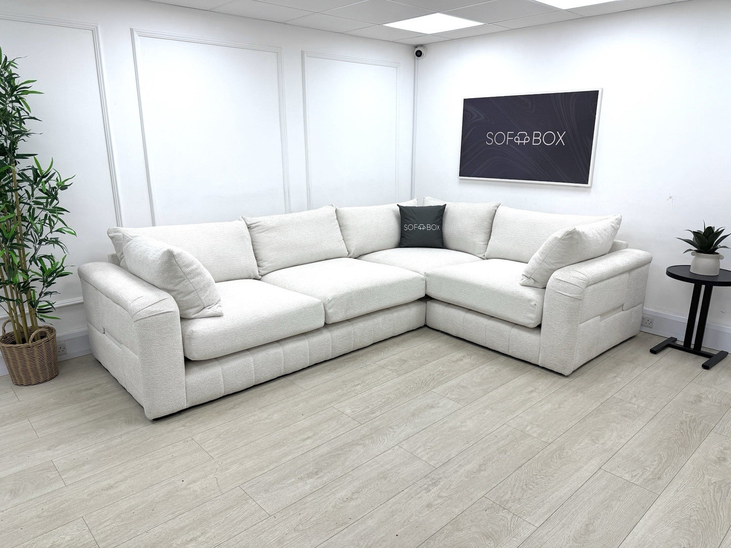 Sofology The Westwood Corner Sofa In Ecru Boucle Fabric
