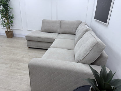 DFS Orka Corner Sofa In Silver Fabric