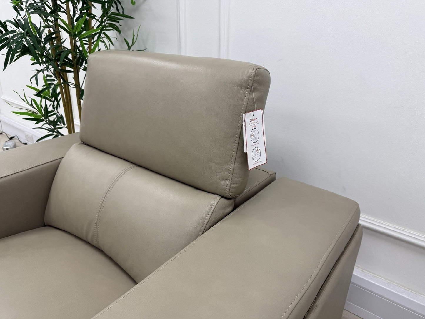 DFS Wander Power Recliner Chair In Taupe Leather