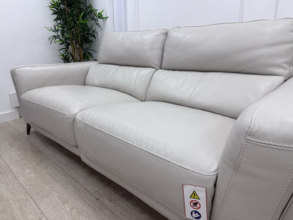 DFS San Antonio 3 Seater Power Recliner Heated Sofa In Fossil Leather