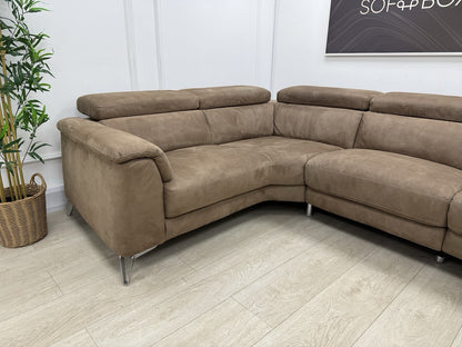 DFS Tahiti Power Recliner Corner Sofa In Arizona Tan Fabric