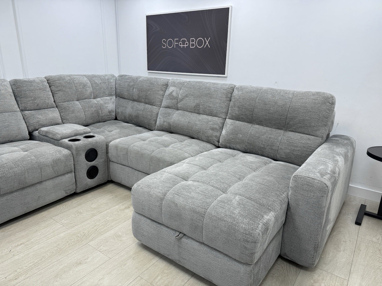 DFS Steller Corner Sofa In Mist Grey