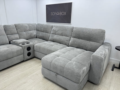 DFS Steller Corner Sofa In Mist Grey