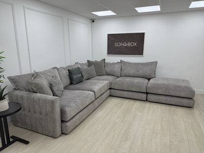 DFS Devine Corner Sofa In Light Grey