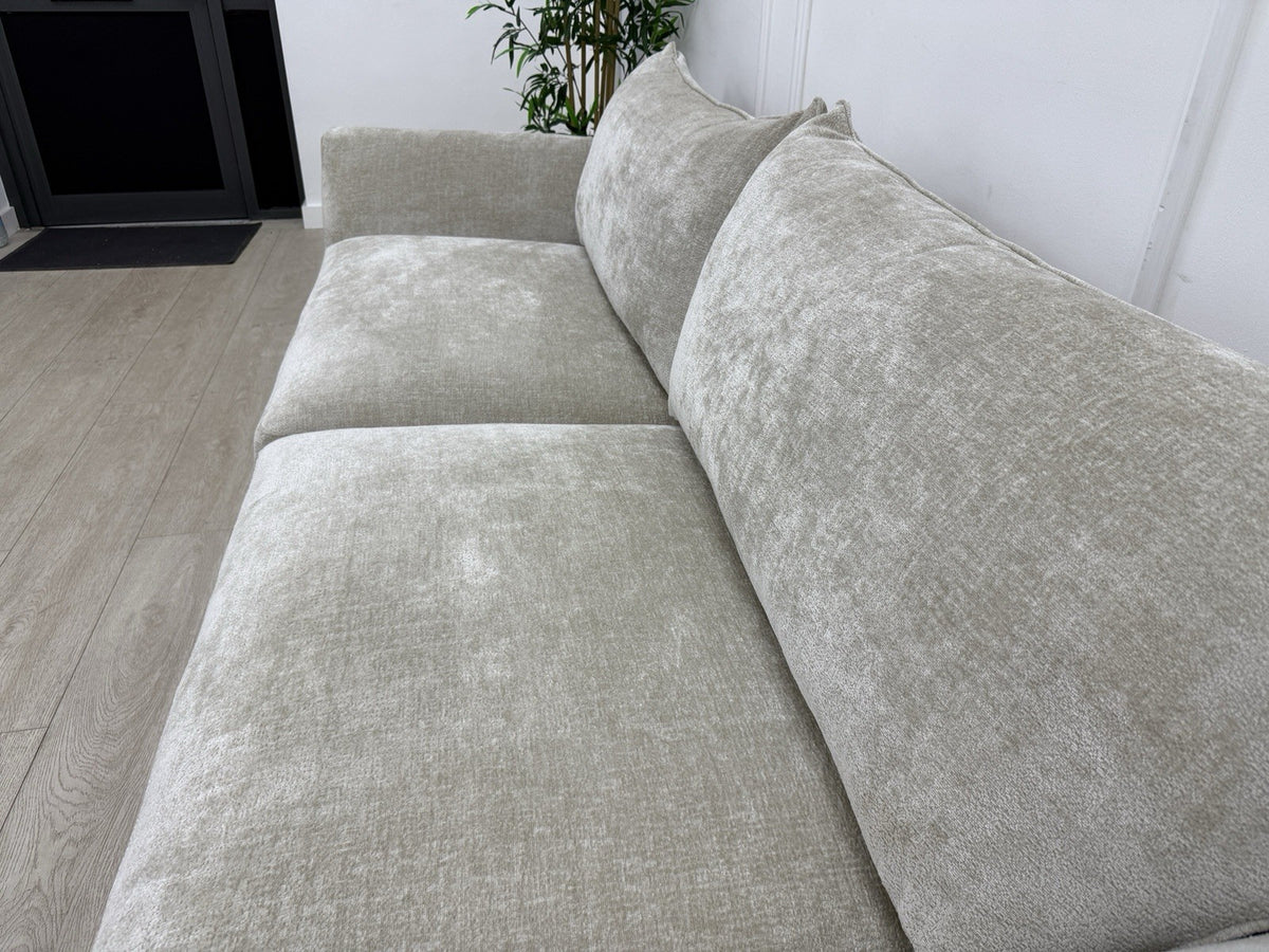 DFS Dunstable Grand Designs 4 Seater Sofa In Natural Luxe Chenille