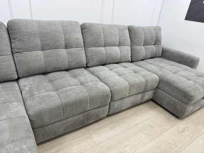 DFS Steller U Shape Power Slider Sofa In Mist Grey