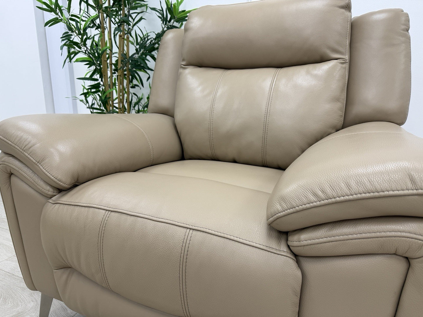 DFS Wren Power Recliner Armchair In Tan Leather