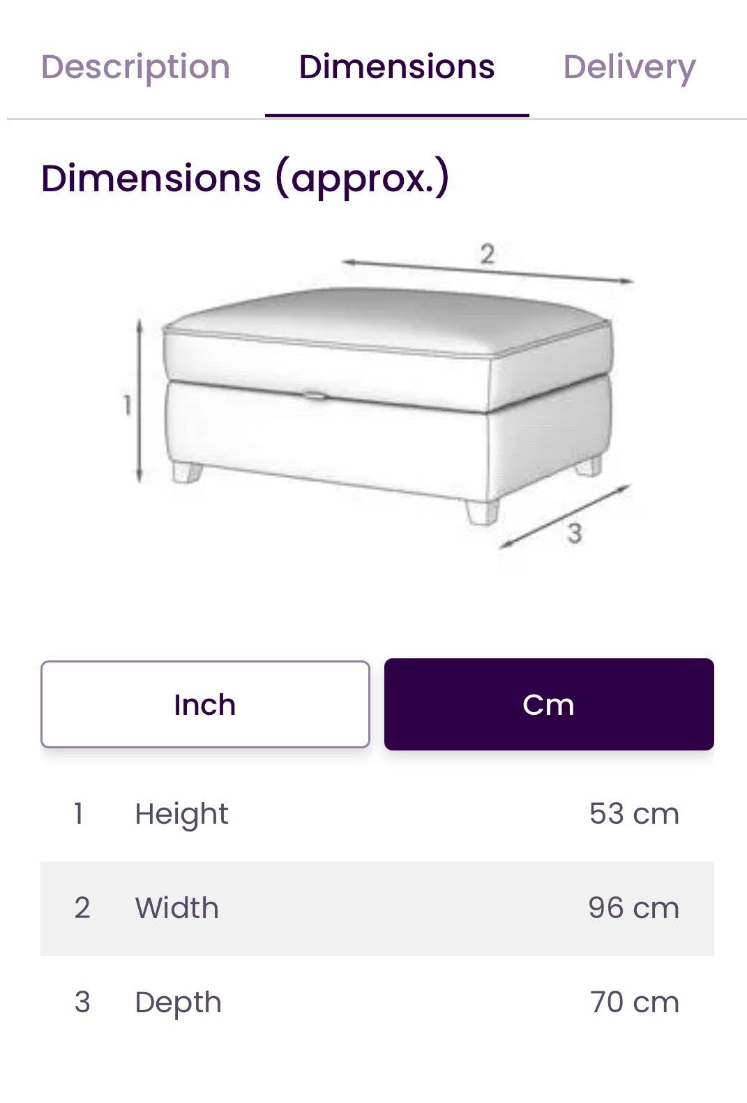 DFS Cherished Storage Footstool In Grey