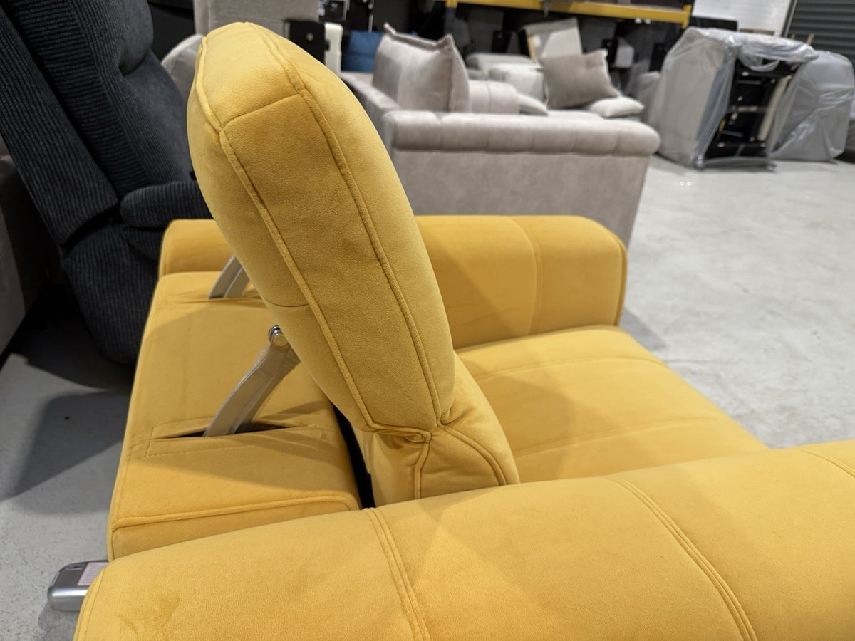 DFS Torren Power Storage Arm Recliner Chair In Mustard