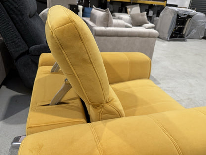 DFS Torren Power Storage Arm Recliner Chair In Mustard