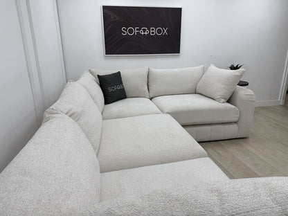 Sofology The Westwood Corner Sofa In Ecru Boucle Fabric